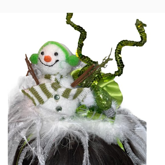 Christmas Neon Green Snowman Headband - Christmas Top hat| Tacky Christmas Party main image 9